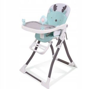 Detská jedálenská stolička Reindeer bielo-zelená vyobraziť