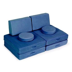 Dětská modulární pohovka DIY 8 dílů modrá vyobraziť