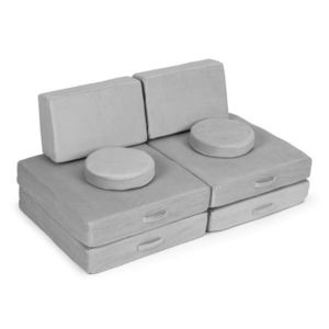 Dětská modulární pohovka DIY 8 dílů šedá vyobraziť