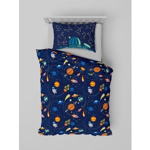 Dětské bavlněné povlečení Vesmír 160x200 cm + 70x80 cm modré vyobraziť