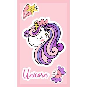 Dětský bavlněný ručník KIDS Jednorožec 30x50 cm růžový vyobraziť