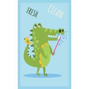 Dětský bavlněný ručník KIDS Krokodýl 30x50 cm modrý vyobraziť