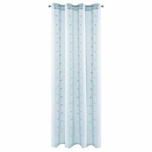 Dětský závěs se stříbrnými srdíčky BENAY 140x250 světle modrý vyobraziť