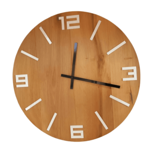 Dřevěné nástěnné hodiny Arabic 50 cm hnědé/bílé vyobraziť