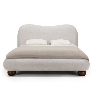 Dvoulůžková čalouněná postel Bowee 160x200 béžová vyobraziť