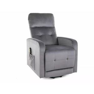 Elektrické polohovací křeslo OTUS II Velvet šedé vyobraziť