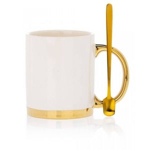 Hrnček s lyžičkou Lana biely vyobraziť