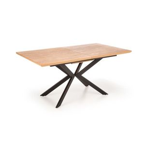 Jídelní rozkládací stůl LEGARTO 160/200 cm dub přírodní/černý vyobraziť