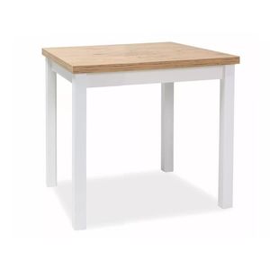 Jídelní stůl Adam 80 cm dub lancelot/bílý vyobraziť