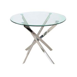 Jídelní stůl Agis 90 cm čirý/chrom vyobraziť