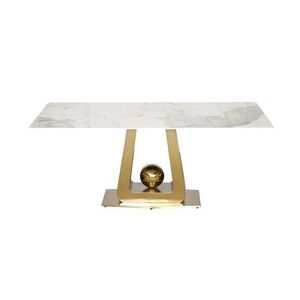 Jídelní stůl Modig Ball 180 cm zlatý/mramor vyobraziť
