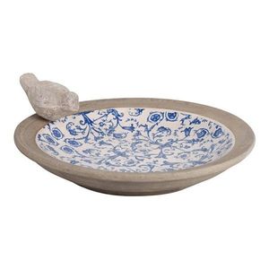 Keramické ptačí pítko Oazis modrá/bílá vyobraziť