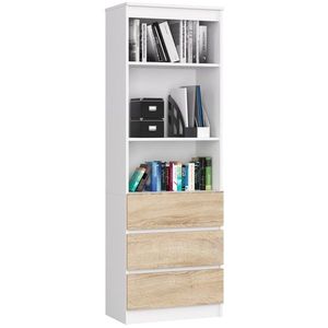 Knižnica Star 60 cm biela/sonoma vyobraziť