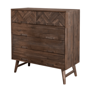 Komoda Ashton 100 cm z masivu tmavě hnědá vyobraziť