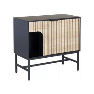 Komoda Mago 75 cm dub přírodní/černý mat vyobraziť