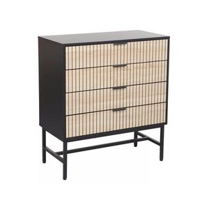 Komoda Mago 80 cm dub přírodní/černý mat vyobraziť