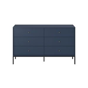 Komoda Mono II 154 cm se zásuvkami modrá/černá vyobraziť