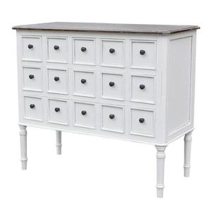 Komoda Ravenna 91 cm z masivu bílá/tmavě hnědá vyobraziť