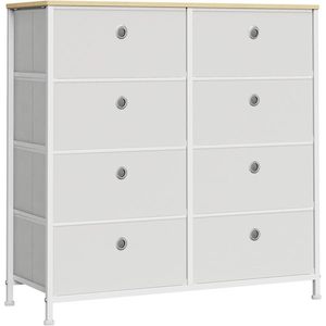 Komoda s látkovými zásuvkami BORDER krémově bílá/dub přírodní vyobraziť