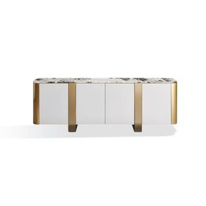 Komoda Stilig ST921 200 cm bílá/zlatá/mramor vyobraziť