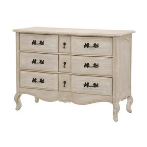 Komoda Venezia 127 cm z masivu béžová vyobraziť