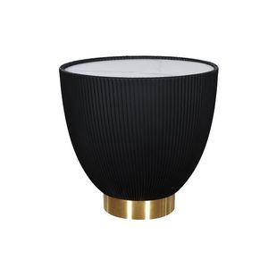 Konferenční stolek Modig 47 cm eko kůže zlatý/černý vyobraziť