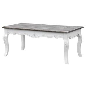 Konferenční stolek Rimini 120 cm z masivu bílý/tmavě hnědý vyobraziť