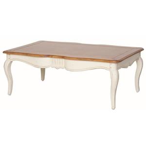 Konferenční stolek Verona 122 cm z masivu hnědý/béžový vyobraziť