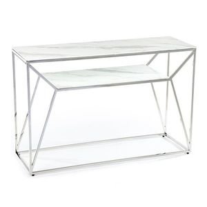 Konzolový stolek Farasin 120 cm bílý/stříbrný vyobraziť