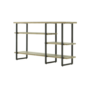 Konzolový stolek Flow 140 cm z masivu hnědý/grafit vyobraziť