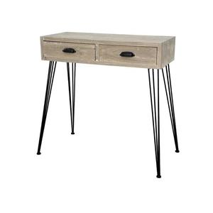 Konzolový stolek Loano 80 cm z masivu světle hnědý/černý vyobraziť