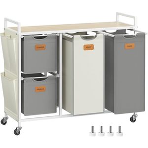 Koš na prádlo Vasagle Males 150 l hnědý/šedý/krémový vyobraziť