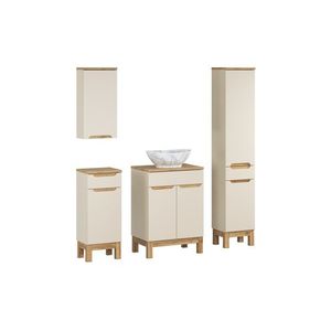 Koupelnová sestava Bali Casad Pati s deskou, umyvadlem a skříňkami 60 cm kašmírová/dub wotan vyobraziť