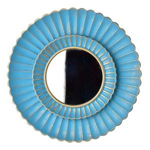 Kulaté nástěnné zrcadlo DAZ 50 cm modré vyobraziť