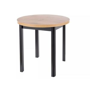 Kulatý jídelní stůl Adam 80 cm dub artisan/černý vyobraziť