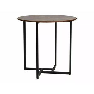 Kulatý jídelní stůl Alto 80 cm rustikální hnědý/černý vyobraziť