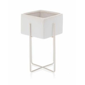 Kvetináč na stojane Mizu I 21 cm biely vyobraziť