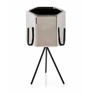Kvetináč na stojane Sashi 21 cm strieborný vyobraziť