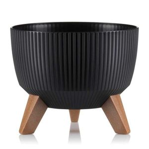 Květináč Rosa Linea 24x15 cm černý vyobraziť