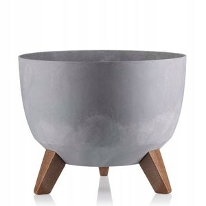 Květináč Rosa Linea 24x15 cm šedý beton vyobraziť