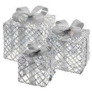 LED dárky s ozdobou Gifts s časovačem studená bílá vyobraziť