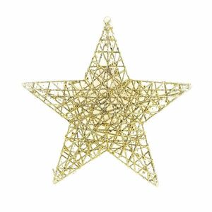 LED vánoční závěsná hvězda SANTA LILA I 45 cm zlatá vyobraziť