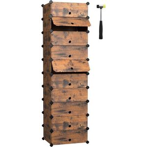 Modulární botník Vasagle Bankow hnědý/černý vyobraziť