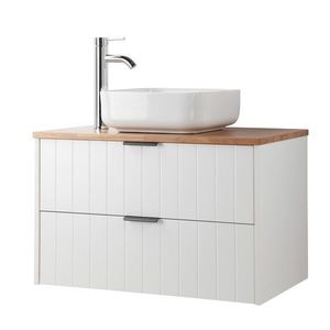 Nástenná skrinka pod umývadlo Houseland Velora s doskou 80 cm biela/dub vyobraziť