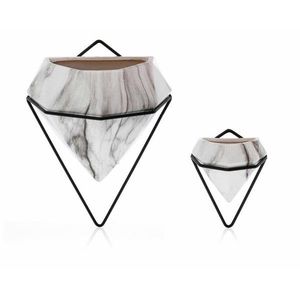 Nástenné kvetináče Semela biely mramor/čierne vyobraziť