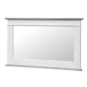 Nástěnné zrcadlo Rimini 100 cm z masivu bílé/hnědé vyobraziť