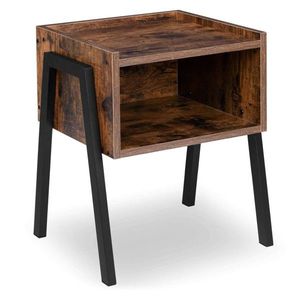 Noční stolek Skive rustikální hnědá vyobraziť