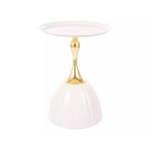 Odkládací stolek Piana 38 cm bílý/zlatý vyobraziť