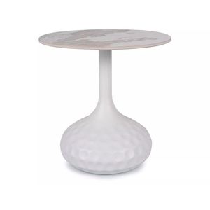 Odkládací stolek Salo B 50 cm bílý/bílý mramor vyobraziť