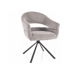 Otočné jídelní křeslo Borgo šedé/černé vyobraziť